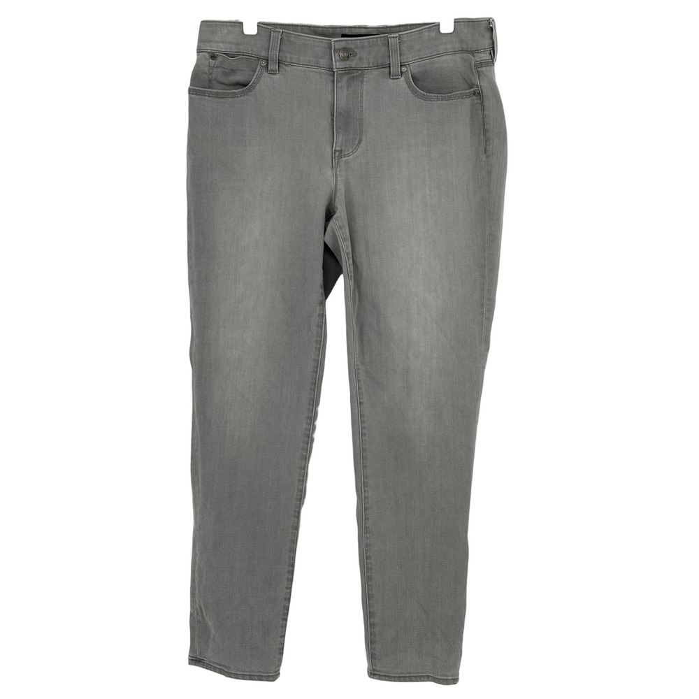 Talbots Boyfriend Jeans Grey Flawless Five-Pocket Stretch Denim Size‎ 10